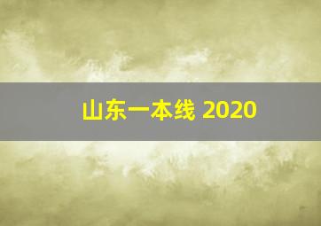 山东一本线 2020